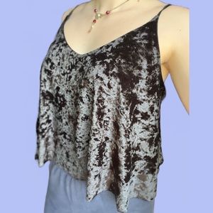 Velvet layered top